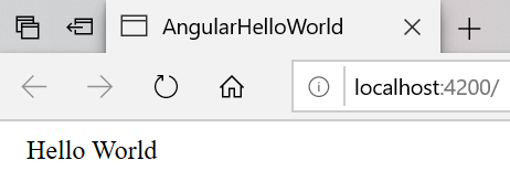 Eclipse Angular Hello World Browser View Modified