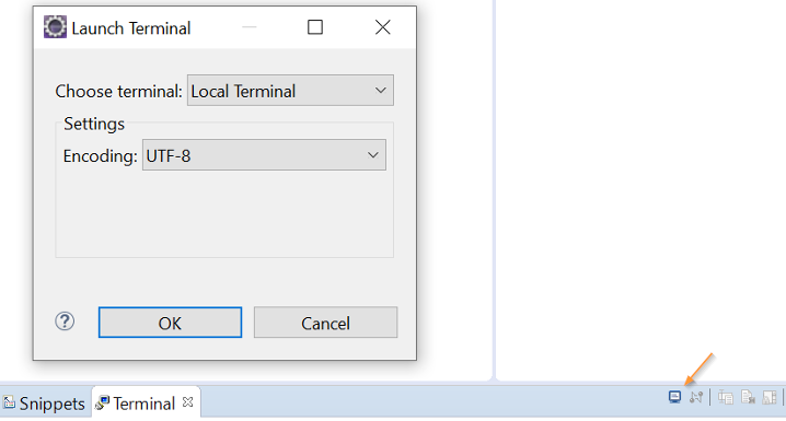 Eclipse IDE Show in Local Terminal