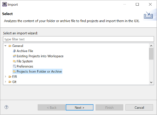Eclipse Import Existing Angular Projects from Folder