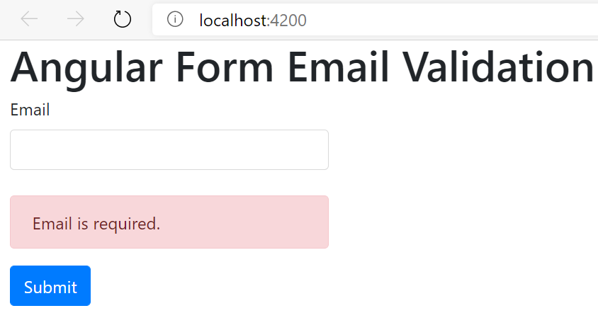 Angular form email validation