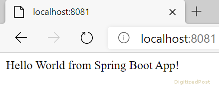 Spring boot hello world