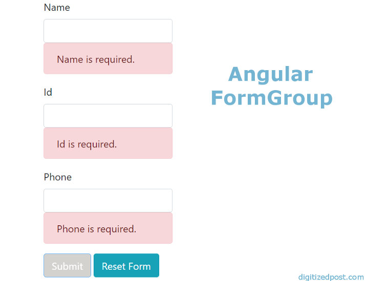 Angular FormGroup 